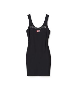 Fitted Logo Tank Dress In Active Stretch