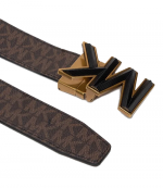 34MM Luggage Brown/Logo Reversible Belt