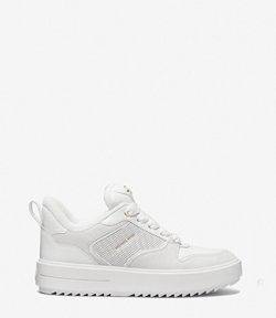 Rumi Optic White Lace Up Sneakers