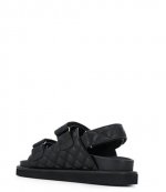 Orson Black Leather Summer Sandal
