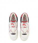 550V Medium Moyen Red White N White Leather Sneaker