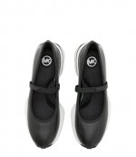 Ari Ballet Black Faux Leather Sneaker